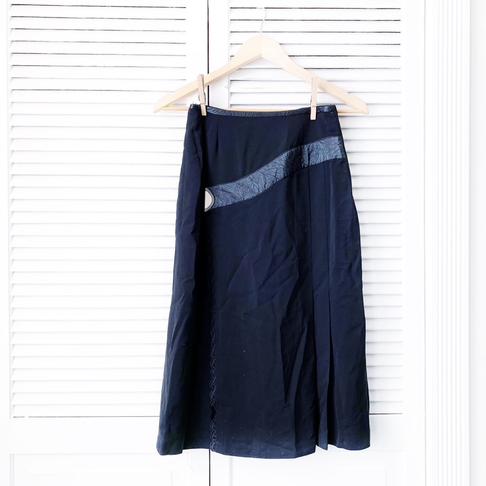 Forwear NY Cascade Chiffon Black Midi Skirt